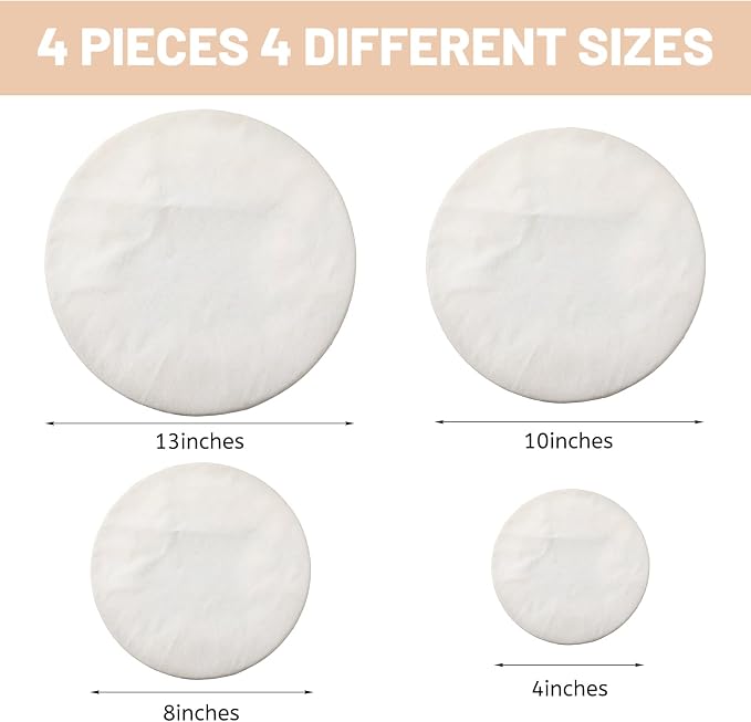 Set of 4 Reusable Cotton Bowl Covers - Image 2