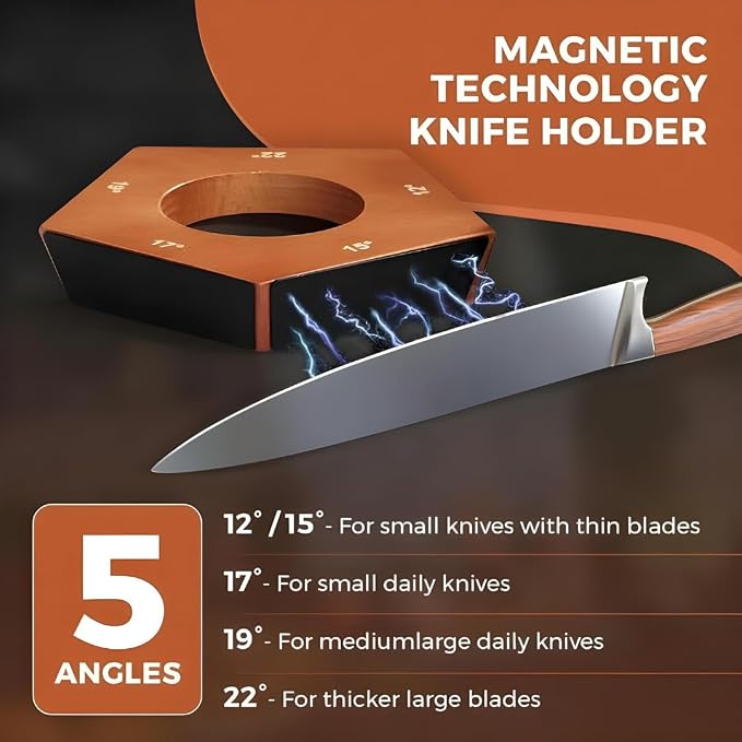 5 Angles High Carbon Stainless Steel Rolling Knife Sharpener - Image 4