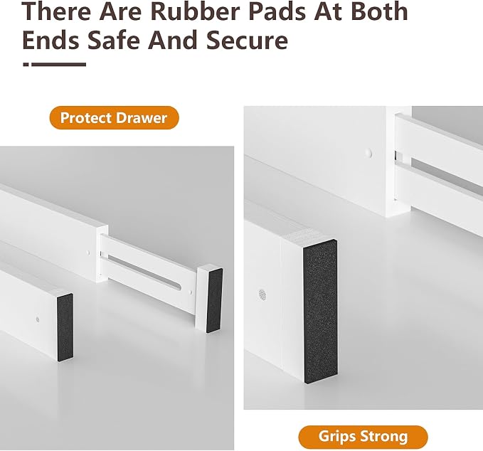 DUCOO 4 PCS Drawer Divider, Expandable Separators - Image 3