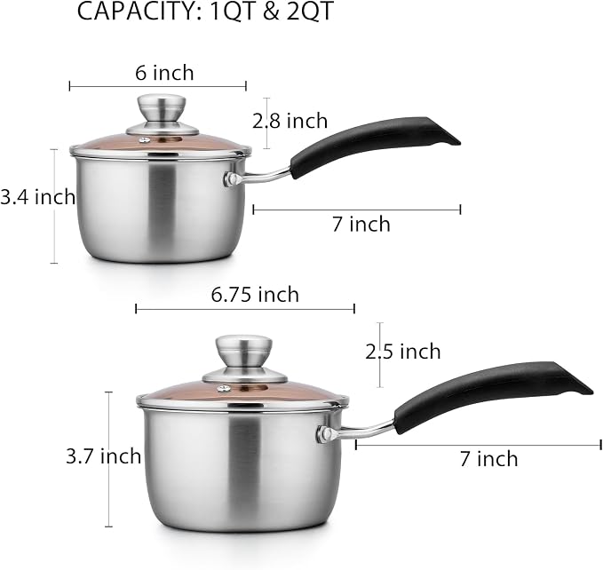 TeamFar 1qt & 2qt Saucepan - Image 3