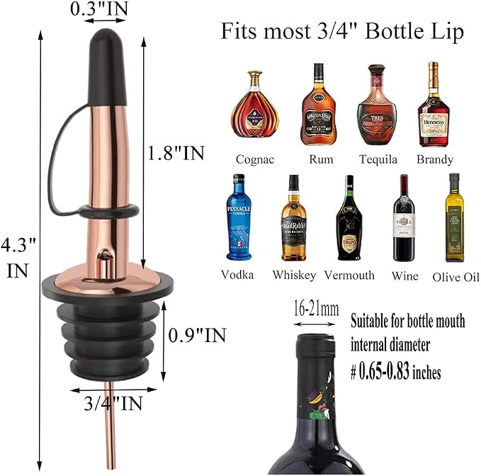 Pafusen 24 Pack Liquor Bottle Pourers, Liquor Pour Spout - Image 6
