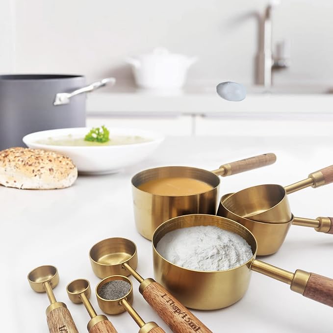 Gold Measuring Cups and Spoons Set - Image 2