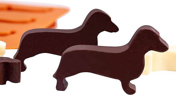 Dachshund Dog Shaped Silicone Ice Cube Molds and Tray Brown - Image 4