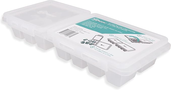 IceTopper Ice Cube Tray with 2 Attached Lids - Image 2