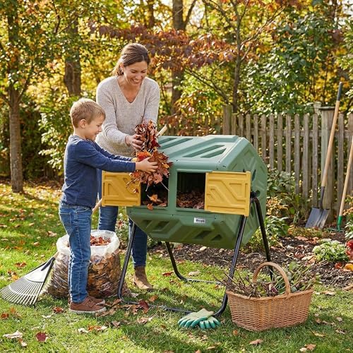 Werph 43 Gal Outdoor Compost Bin, Grass Green