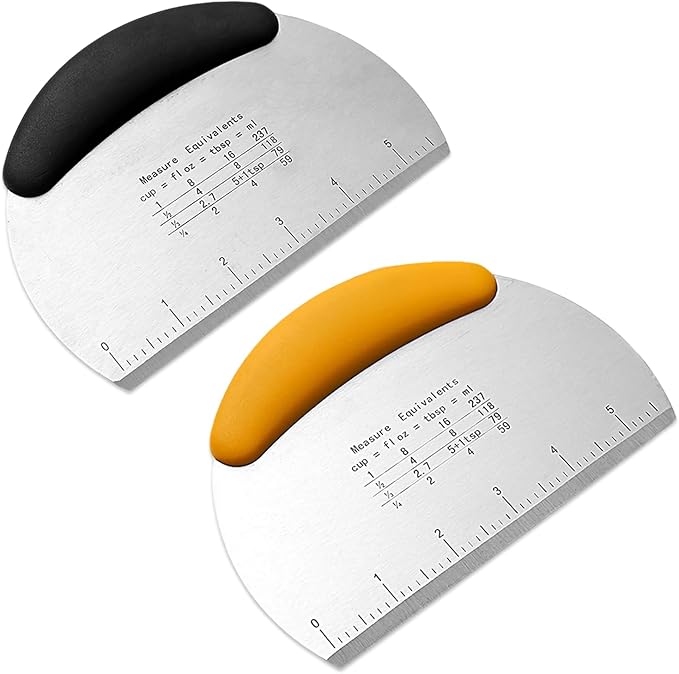 2pcs Semicircular Bench Scraper Cutter, Pastry Scraper by Unknown