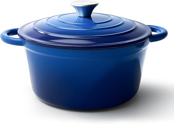 4.5 Quart Dutch Oven Pot with Lid, Non Stick Enameled Cast Iron Dutch Oven by Fijinhom