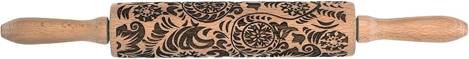 Mrs. Anderson’s Baking Embossing Rolling Pin, Paisley Design, European Beechwood by MrsAndersonsBaking