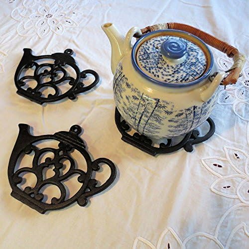 Teapot Cast Iron Trivet for Hot Pots & Kitchen & Dining Table, Gift