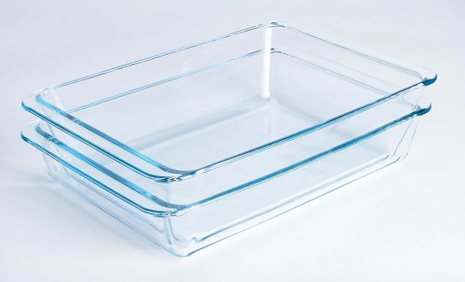 Set of 2 pcs Tempered Glass Baking Dish Set, Deep and Classic Borosilicate - Image 6