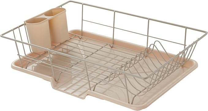 Sweet Home Collection Space-Saving 3-Piece Dish Drainer Rack Set: Efficient by SweetHomeCollection