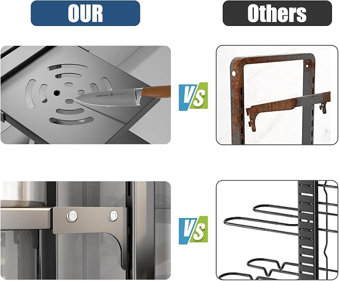 4-Tier Pot and Pan Organizer Rack, Adjustable Kitchen Cabinet Storage - Image 6
