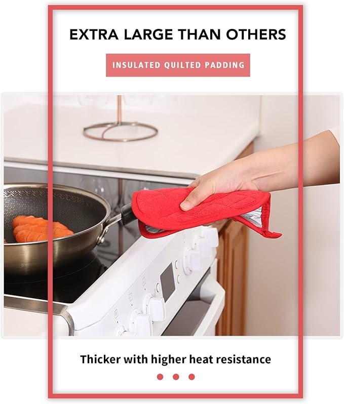 Joyhalo 6 Pack Pot Holders for Kitchen, Cotton Oven Holder - Image 4
