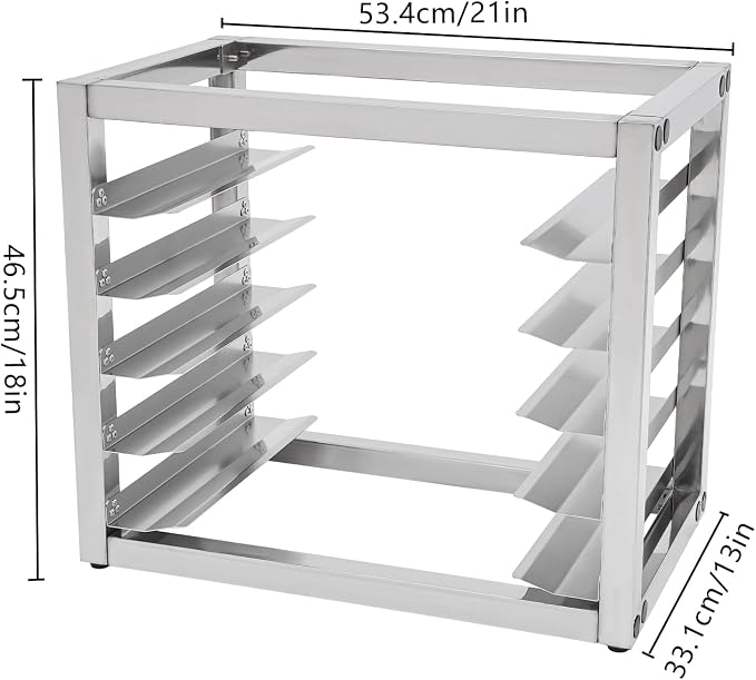 5 Tier Bun Pan Rack, Aluminum Bakery Rack - Image 7