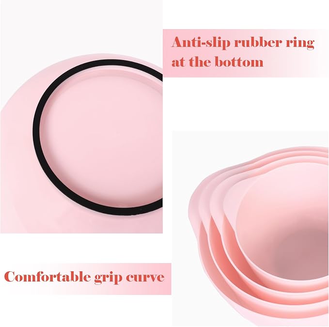 BoxedHome Nesting Plastic Mixing Bowl Set, 4 Piece Mixing Bowl Set - Image 3