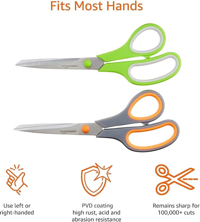 Amazon Basics Multipurpose Stainless Steel Scissors - Image 4