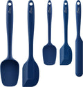 HOTEC 600℉ Heat Resistant BPA-Free Silicone Rubber Spatula Set, Kitchen Cooking by Hotec