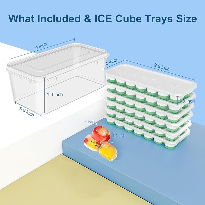 Ice Cube Tray, Ice Cube Trays for Freezer 5 Pack - Image 5