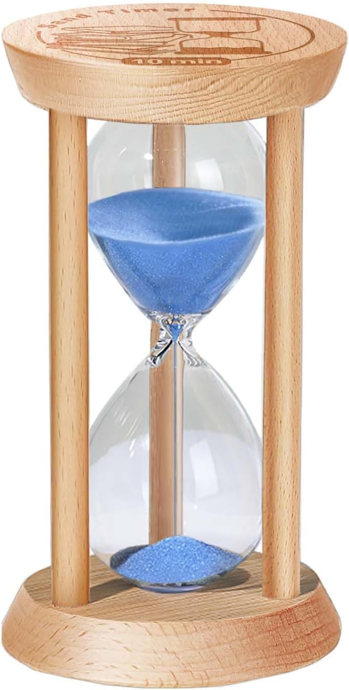 1 Minute Sand Timer, 1 Min Wooden Hourglass, Wood Mini Sand Clock, One Minute by Kwiwis