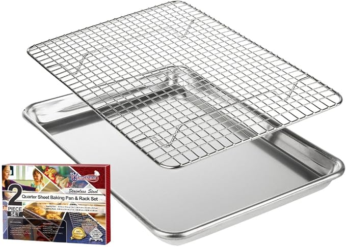 KITCHENATICS Small Quarter Sheet Baking Pan by KITCHENATICS