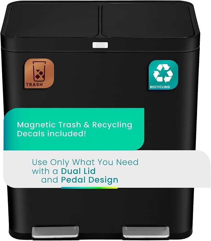 Home Zone Living 16 Gallon Kitchen Trash Can - Image 3