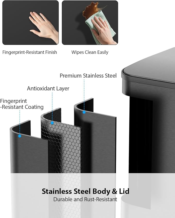 Lovewind Dual Trash and Recycling Bins - Image 4