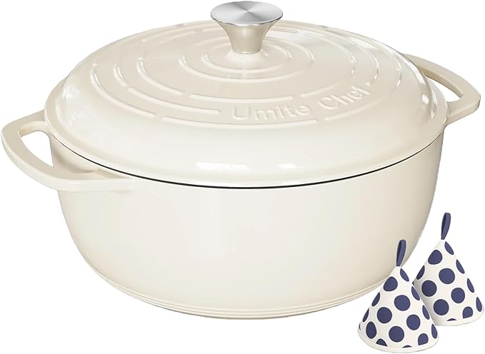 Umite Chef 6QT Enameled Cast Iron Dutch Oven by UmiteChef