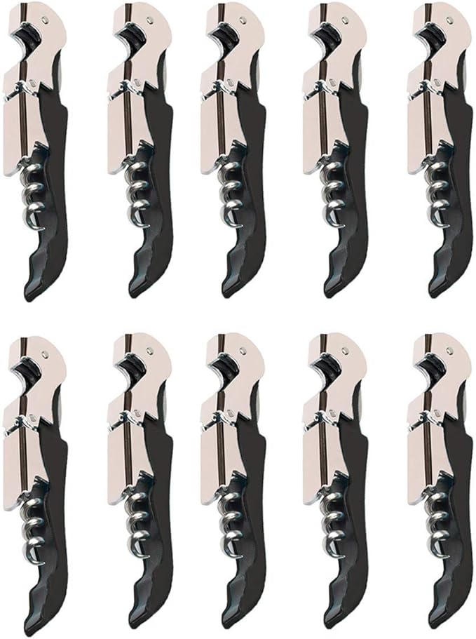 Professional Waiter Corkscrew Wine Openers Set, Heavy Duty Stainless Steel by Kit-Home