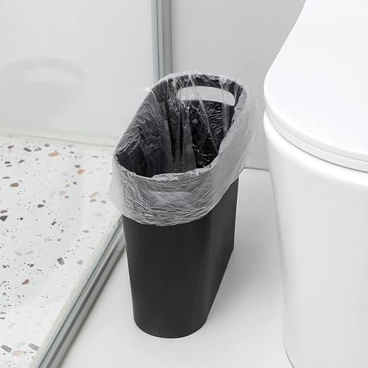 rejomiik Small Trash Can, Slim Garbage Can Plastic Waste Basket - Image 4