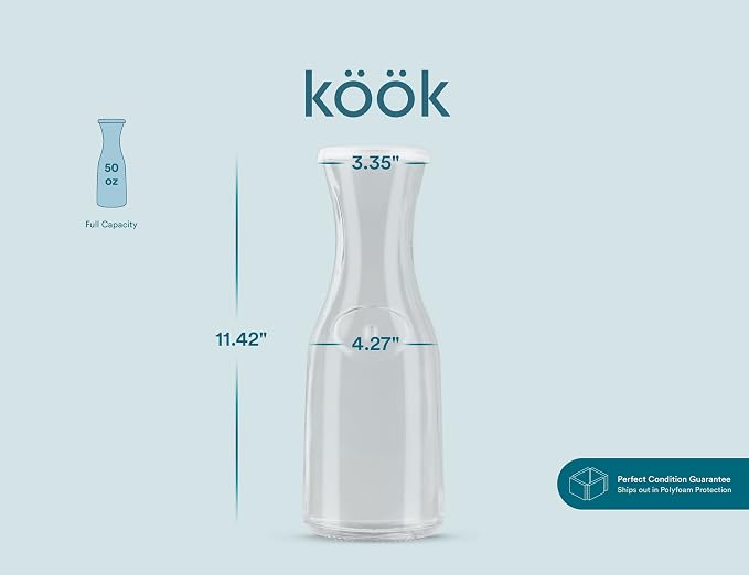 Glass Carafe Pitchers, by Kook, Large Carafe - Image 8