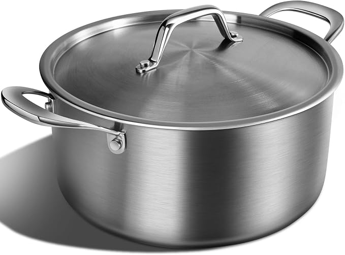 5 QT Saucepan with Lid, 3-Ply Stainless Steel Stockpot, Induction Compatible by Unknown