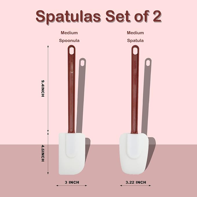 14 INCH Silicone Spatulas Heat Resistant Heavy Duty Rubber Spatulas Commercial - Image 2