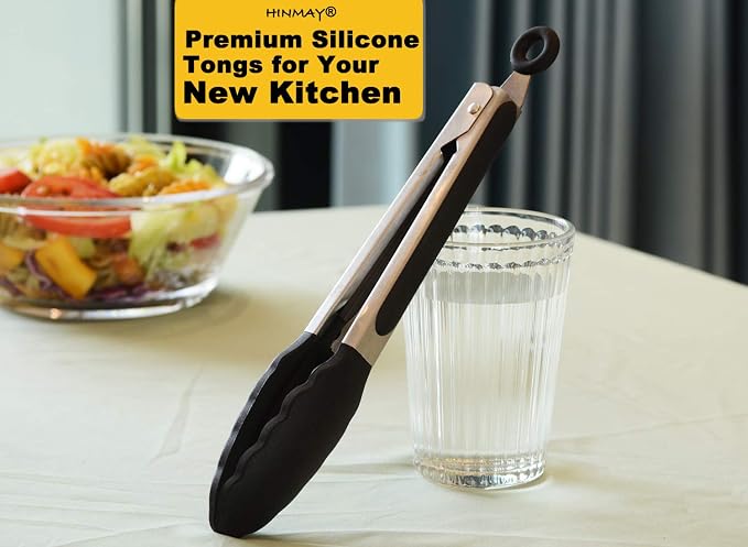 HINMAY Serving Tongs 9-Inch Cooking Tongs - Image 6
