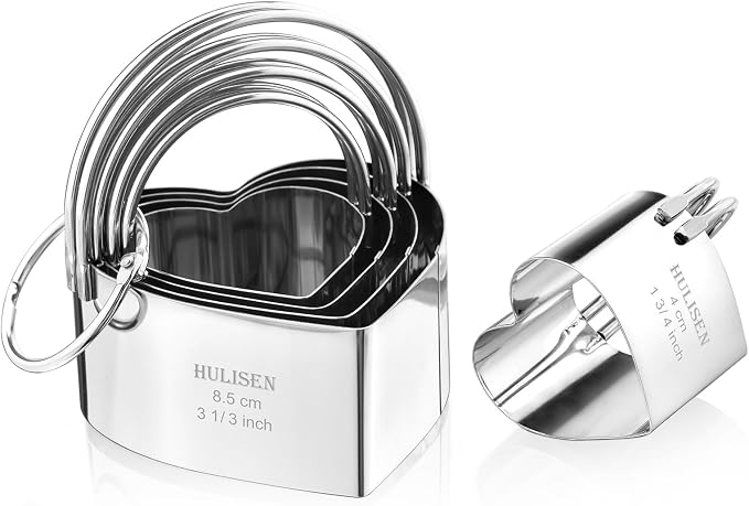 HULISEN Heart Cookie Cutter Set, Stainless Steel Biscuit Cutter - Image 8