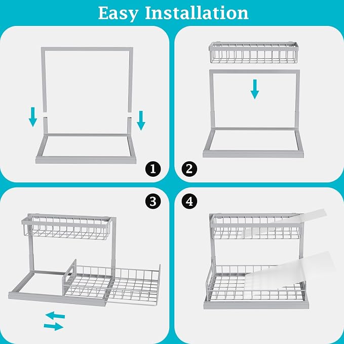 REALINN Under Sink Organizer, Pull Out Cabinet Organizer 2 Tier Slide Out Sink - Image 6