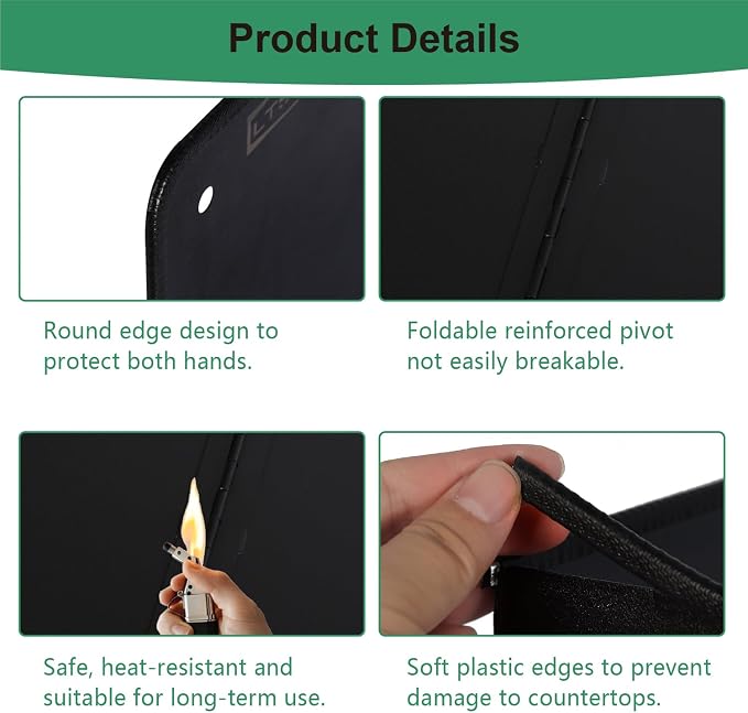 Black Large 4 Sided Splatter Guard - Image 3