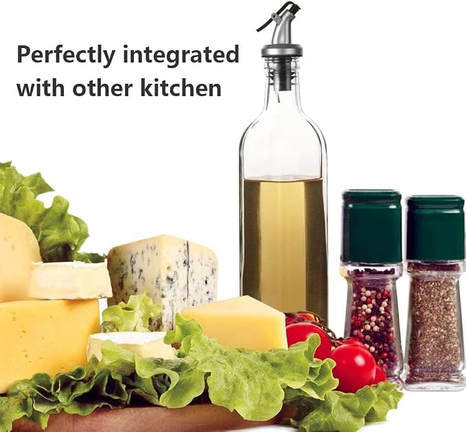WERTIOO Olive Oil Dispenser Bottle, 2 Pack 17oz Oil and Vinegar Dispenser Set - Image 8