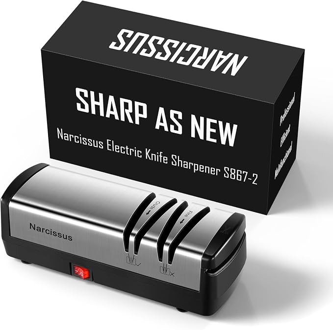 Narcissus Knife Sharpener, Diamond Abrasives Electric Knife Sharpener - Image 8