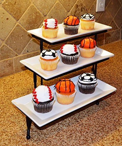 Partito Bella 3 Tier Swiveling Plate Rack Stand Including Three 12x6