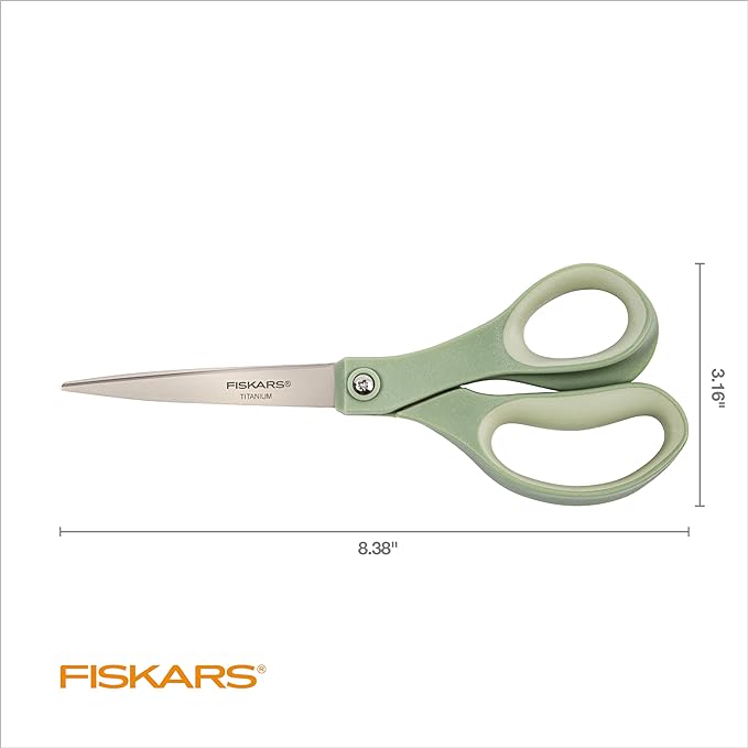 Fiskars 8” Comfort Grip Titanium Multipurpose Scissors - Image 5