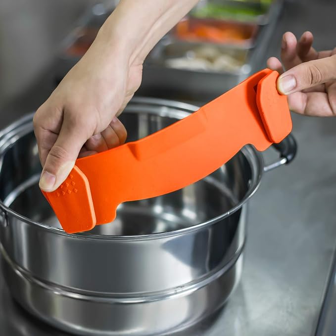 Clip On Strainer Silicone for all Pots and Pans, AUOON Pasta Strainer Clip on - Image 5