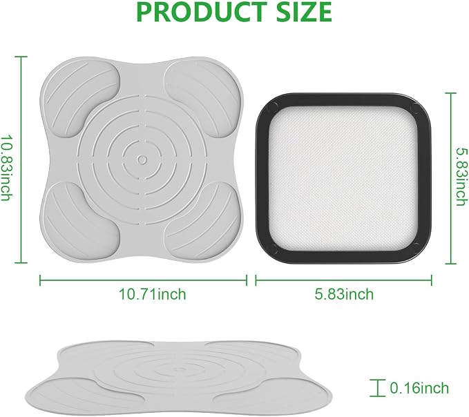 2Pcs Silicone Heat Resistant Mat & Splatter Shield, Foldable Silicone Mat and - Image 2