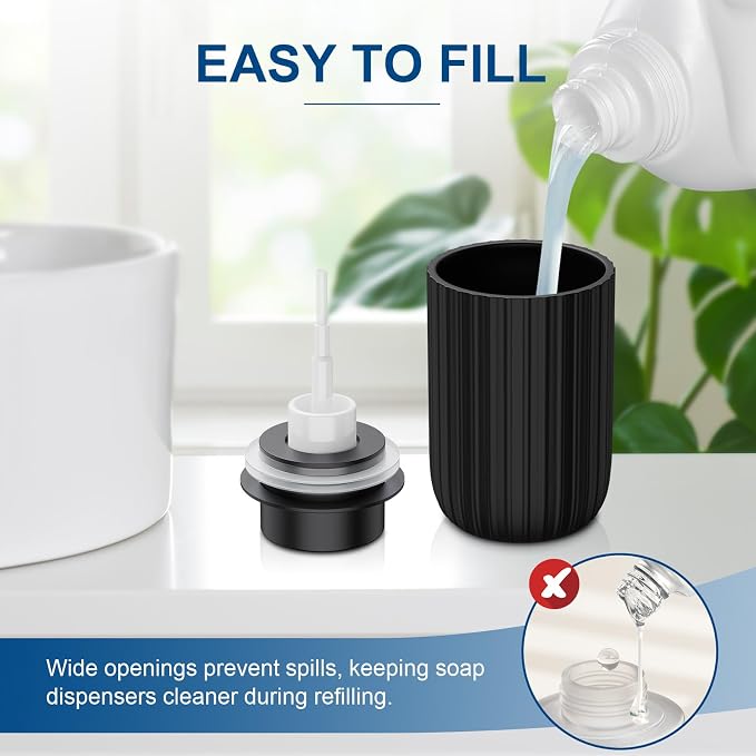 Ceramic Foaming Soap Dispenser, 12 oz Bathroom Foam Hand Soap Dispenser - Image 2