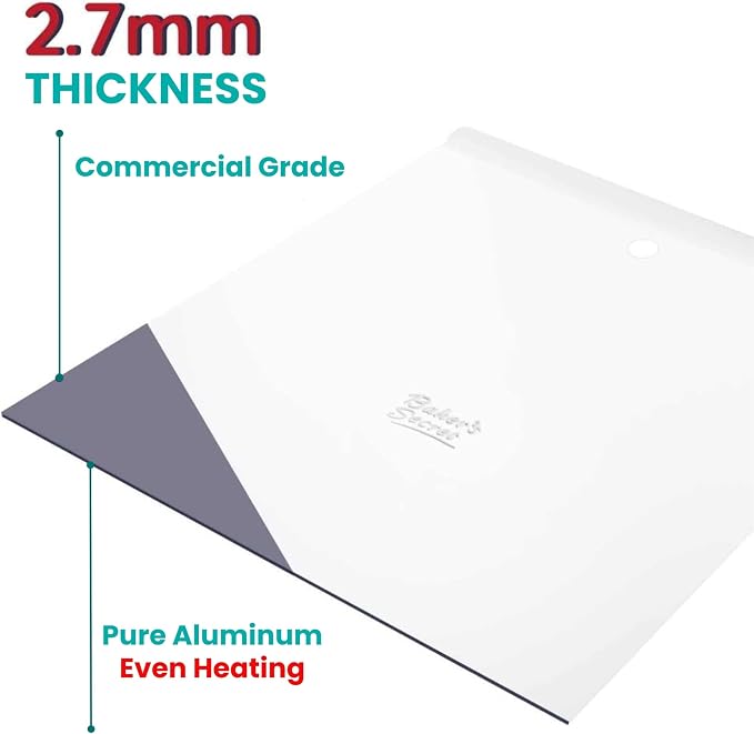 Commercial Quality Baking Sheet Pan Set, Pure Aluminum, Wrap Resistant - Image 5