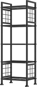 GIOTORENT 5-Wire Standing Book Shelf & Bookcase, Metal Storage