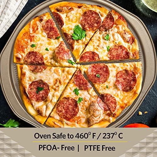 Glad Nonstick Large Pizza Pan for Oven | Round Baking Tray | Textured