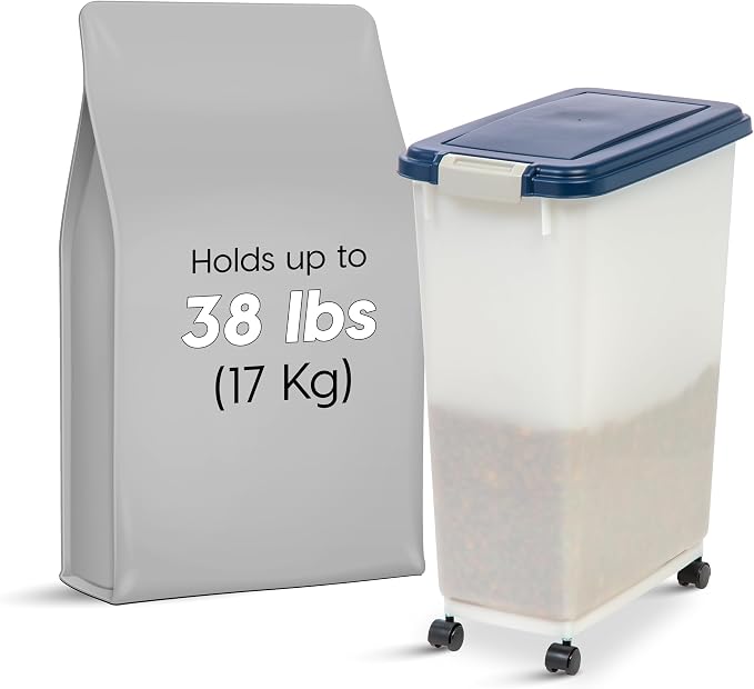IRIS USA Airtight Dog Food Storage Container, Attachable Wheels, - Image 3