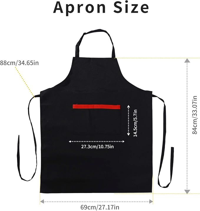 Tosewever 2 Pack Adjustable Bib Apron - Image 2