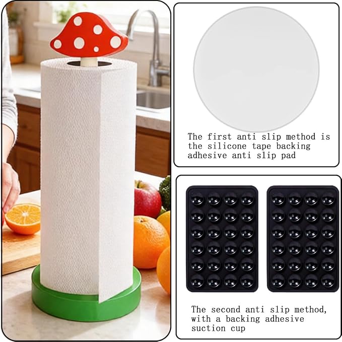 Modern Wooden Paper Towel Holder Stand - Image 5