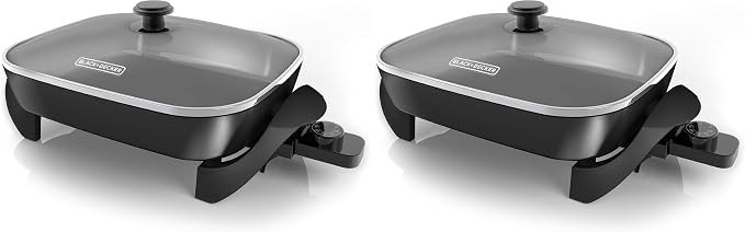 BLACK+DECKER Electric Skillet, Variable Temperature Control, Nonstick Cooking by GeorgeForeman